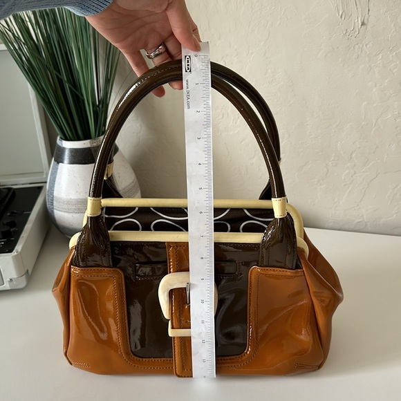 🎉ORLA KIELY Brown & tan Patent Leather Handbag💕 - Picture 16 of 16